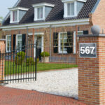 Emaille huisnummer modern en strak Bloomingdale 37,5x30cm